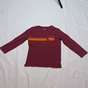 Old Navy Burgundy Red Multicolored Graphic LongSleeve Toddler Top  Boy's Size 5T